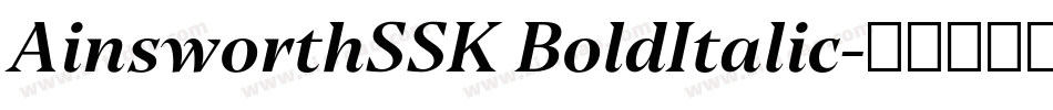 AinsworthSSK BoldItalic字体转换